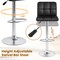 Modern Bar Stools Set of 2 with Back Support, Heavy-Duty Metal Base, Footrest, and Adjustable Height